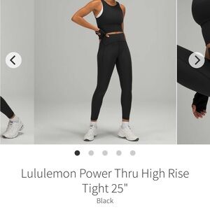 lululemon athletica Black Power Thru Leggings
